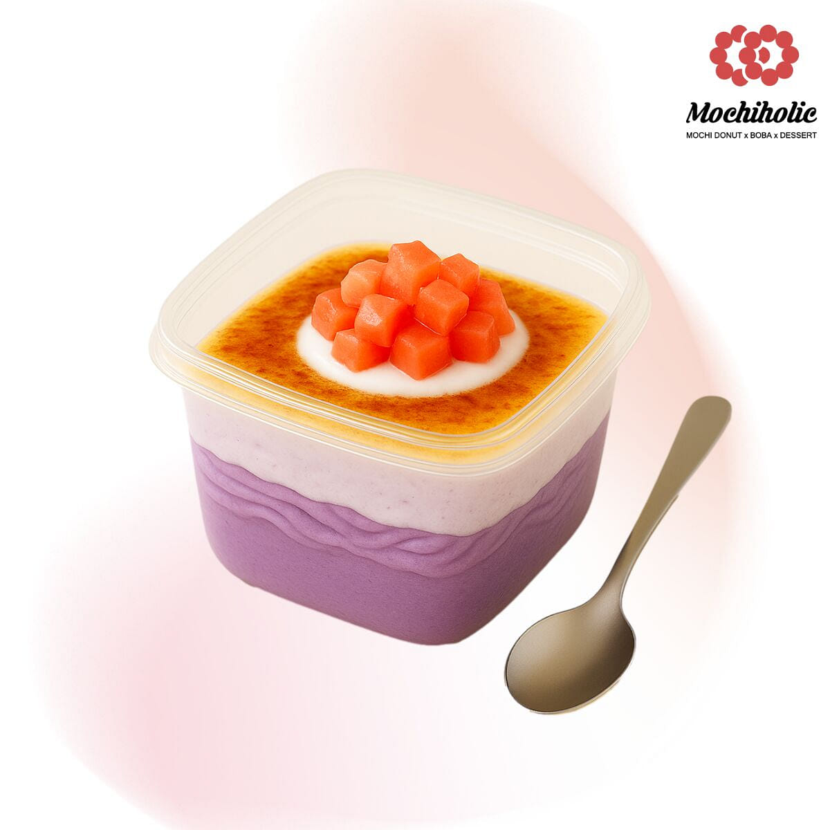 Ube & Taro Brulee Cup|Purple Yam*Taro*Strawberry 1 個