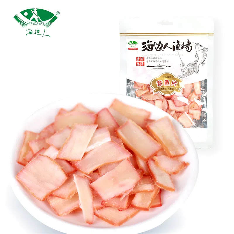Seaside charcoal grilled squid foot slices shredded octopus fillets Qingdao specialty seafood snacks instant snacks 78g*1 bag 78 g