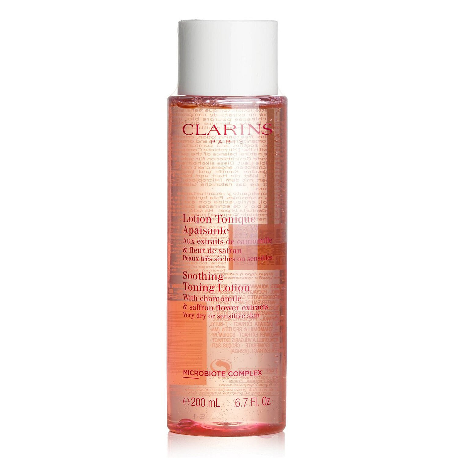 Clarins Soothing Toning Lotion with Chamomile & Saffron Flower Extracts - Very Dry or Sensitive Skin 200ml/6.7oz 200 มิลลิลิตร