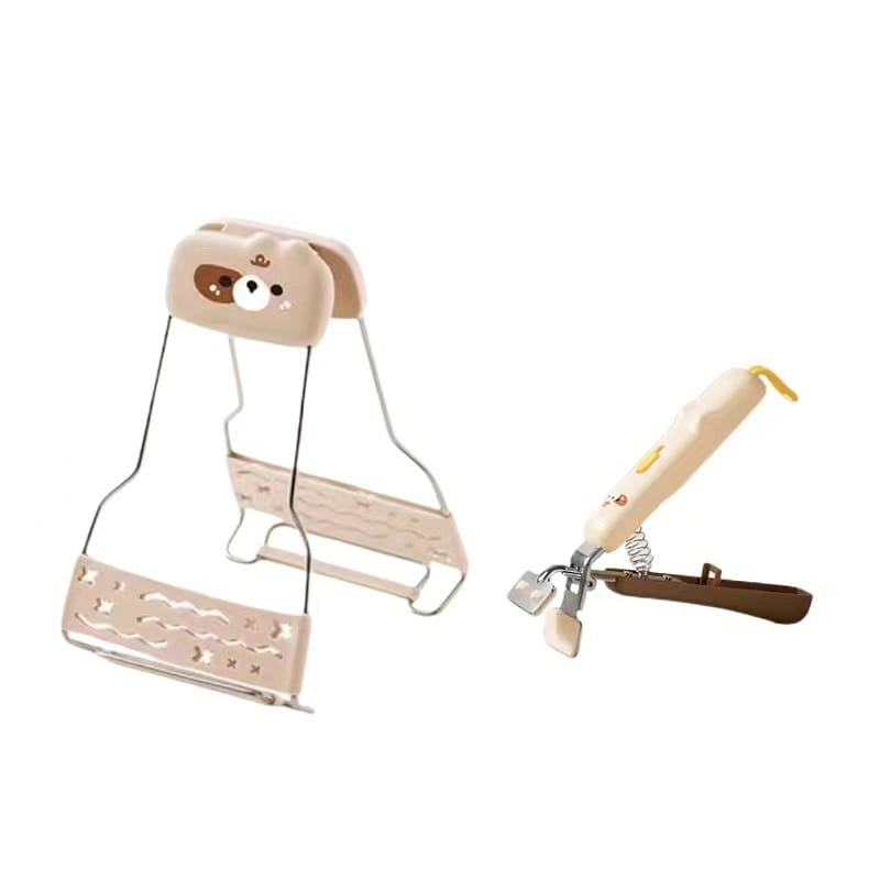 Anti-Scalding Clip Dish Lifter Grab Bowl Clip Tool-Dish clip+Bowl clip 1 ส่วน