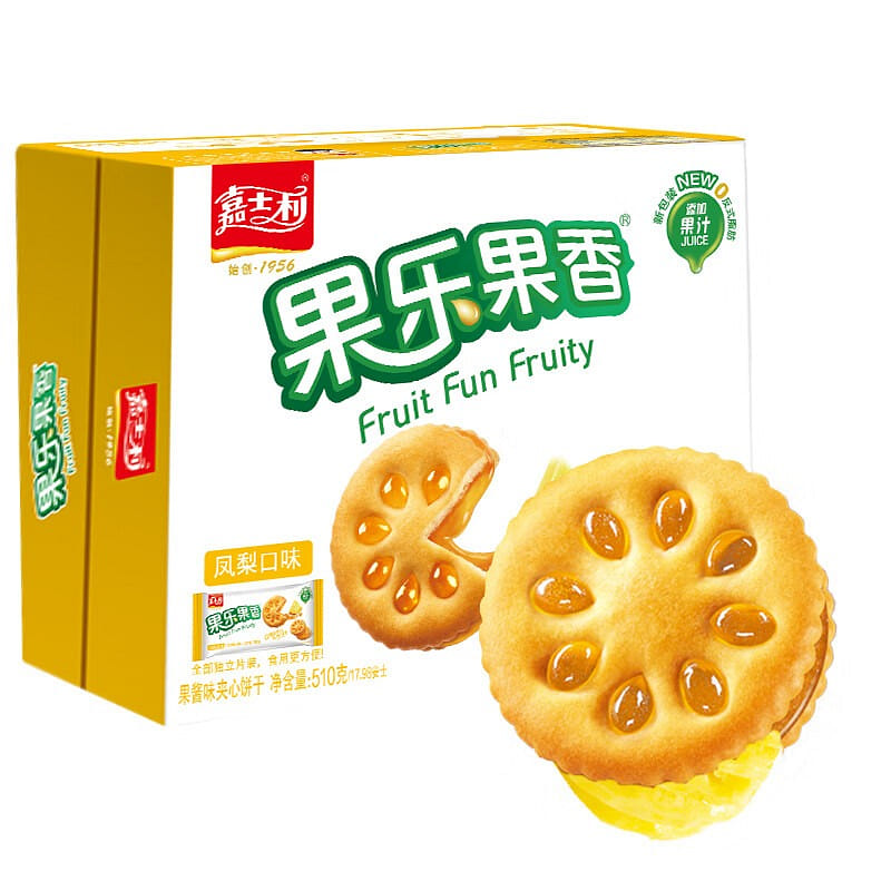 嘉士利 果樂果香 果醬夾心餅乾(鳳梨味) 510 克