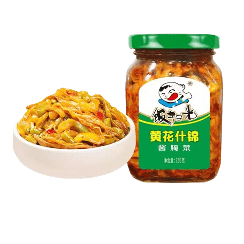 饭扫光黄花什锦350g/瓶酱菜榨菜咸菜腌菜拌饭- Weee!
