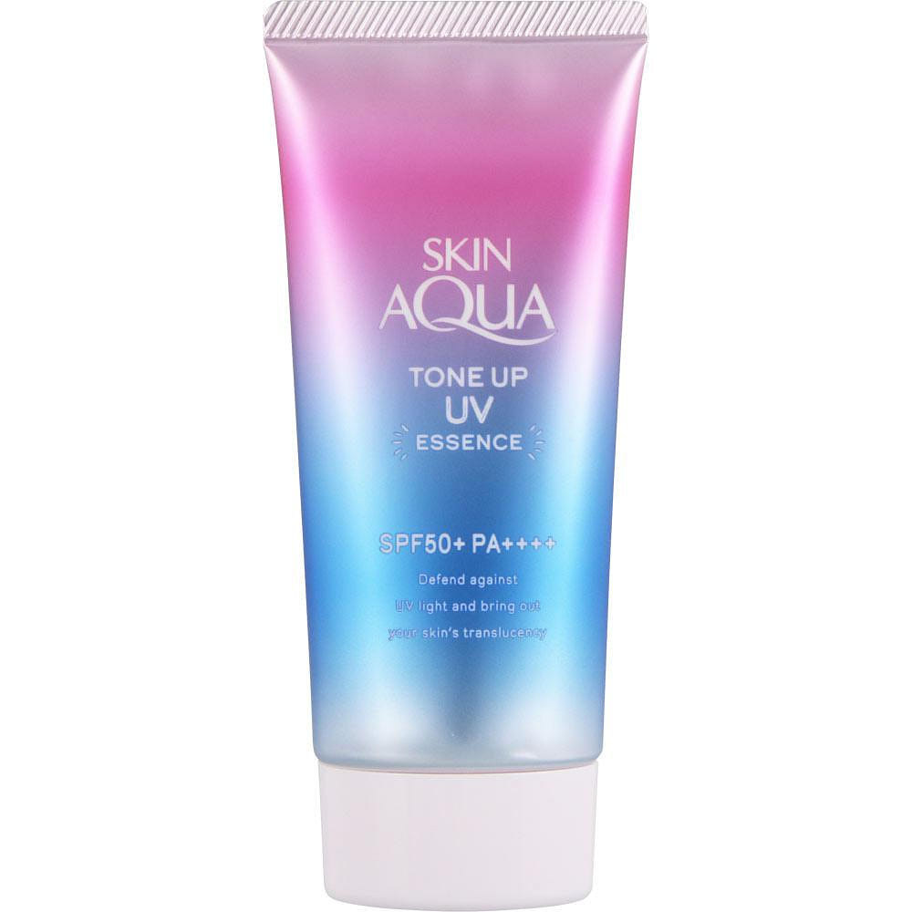 Rohto Skin Aqua Tone Up UV Essence Sunscreen SPF50+ PA++++ Lavender 80 กรัม
