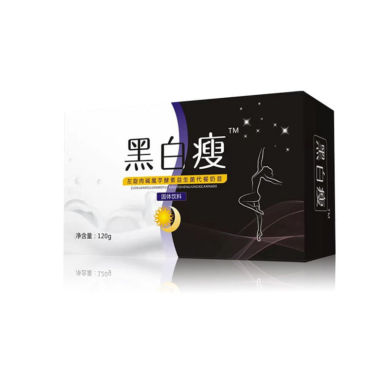 Black White Slim Konjac Enzyme Probiotic Meal Replacement Shake 10g*12bag/box 1 케이스