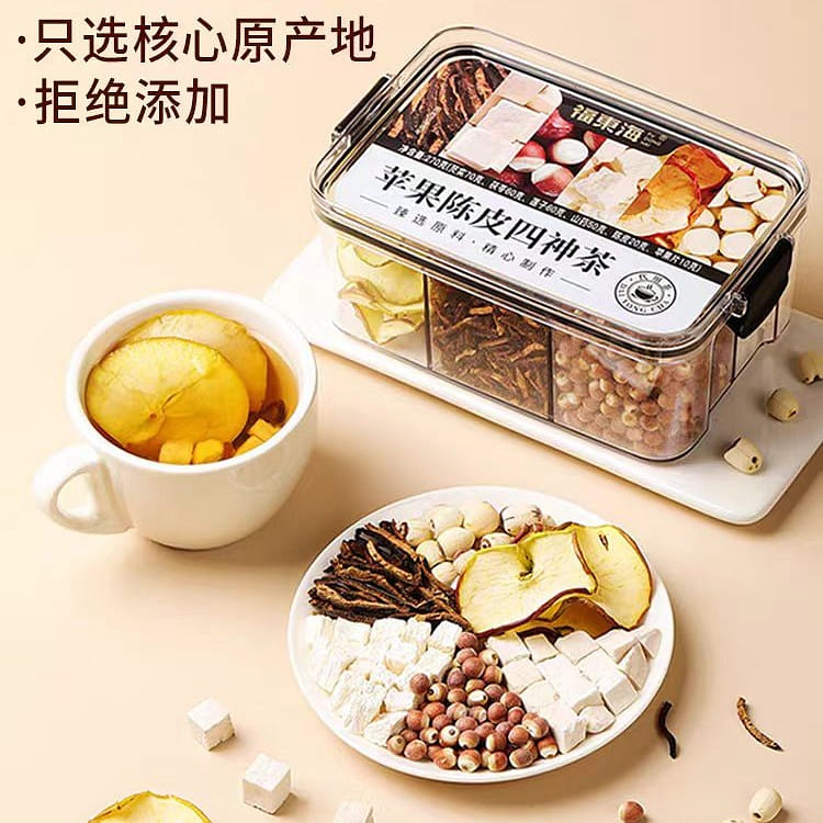 Fu Dong Hai Apple peel four Gods tea 270g*1 box 270 กรัม