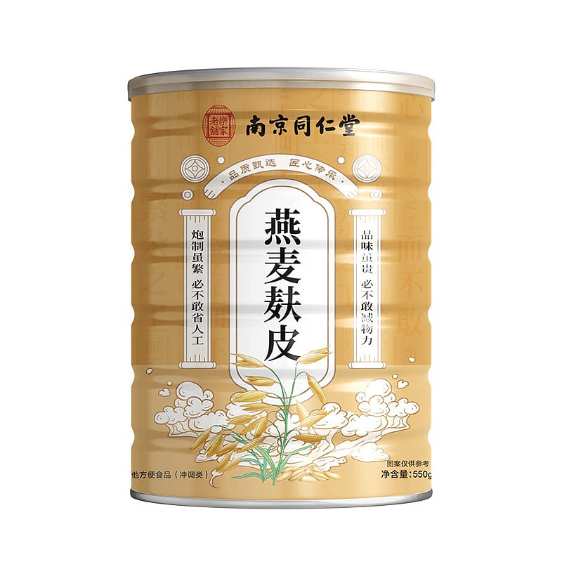 南京同仁堂 燕麦麸皮早餐代餐粉无添加蔗糖高纤 550g/罐 550 克