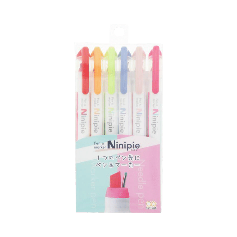 Sun star Ninipie pens markers S4591755 6pcs 1 ส่วน