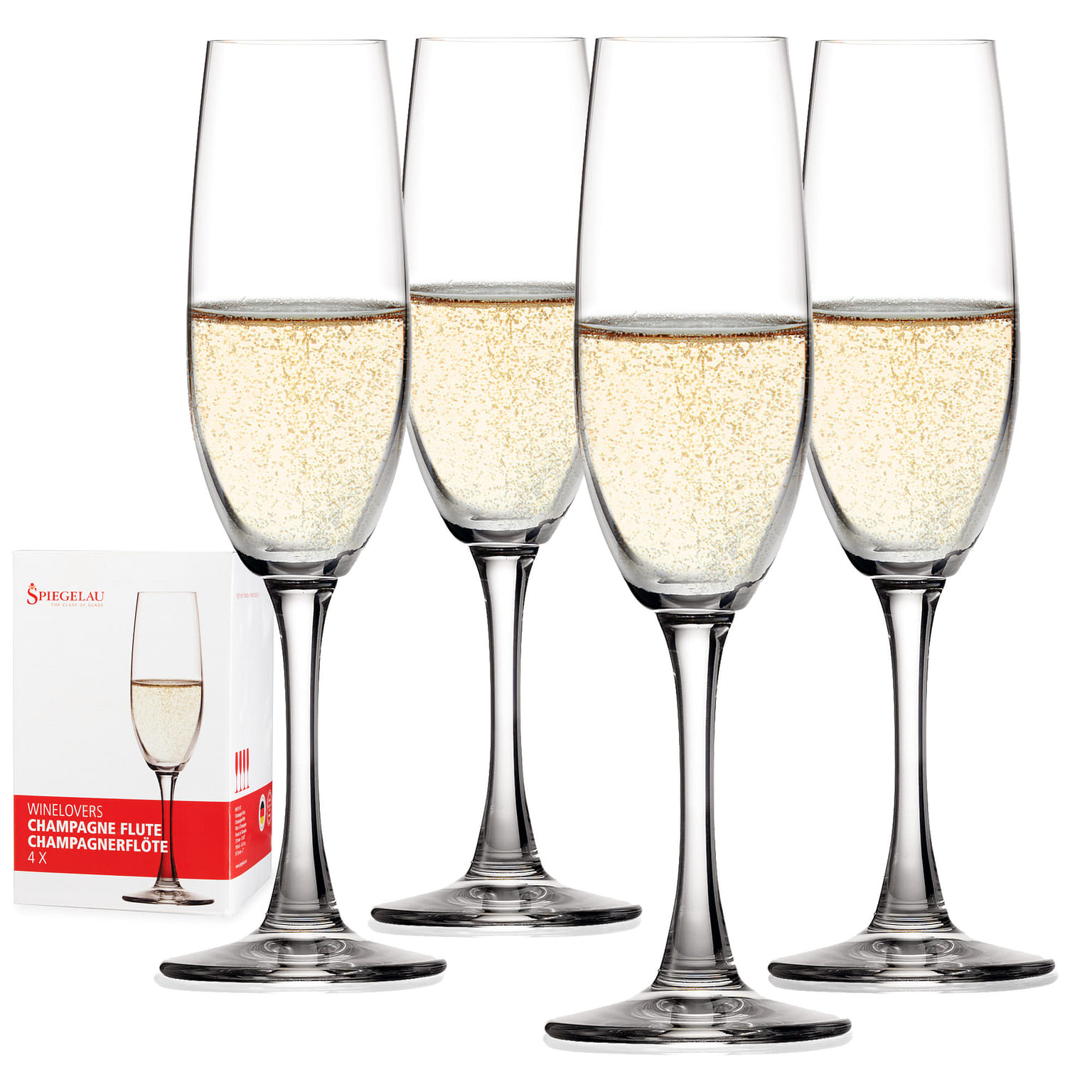 Spiegelau Wine Lovers 6.7 oz Champagne flute (set of 4) 6.7 ออนซ์ของเหลว