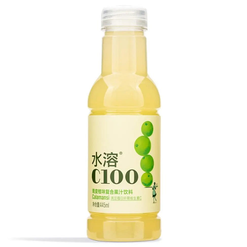 C100 Calamansi Flavor Juice Drink 445 밀리리터