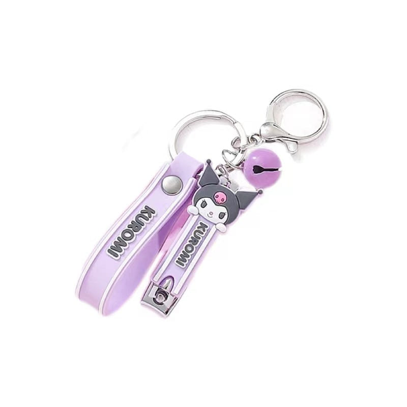Nail Clippers Plain Top Portable Home Keychain Nail Clipper Strap Version-Kuromi 1 개입