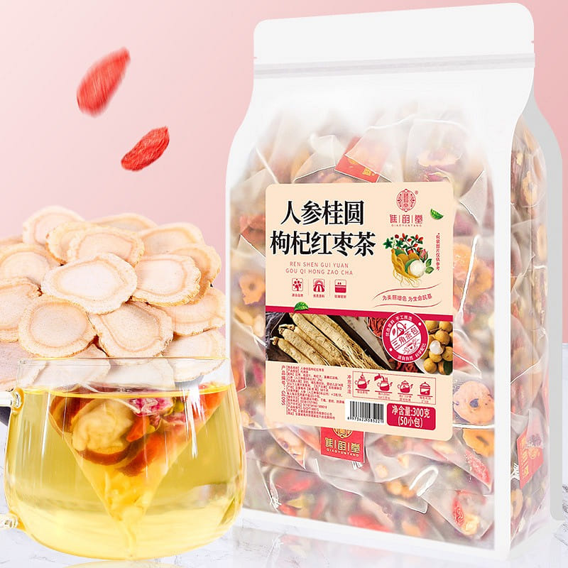 Ginseng, longan, goji berry, red date tea bulk sales package 300 กรัม