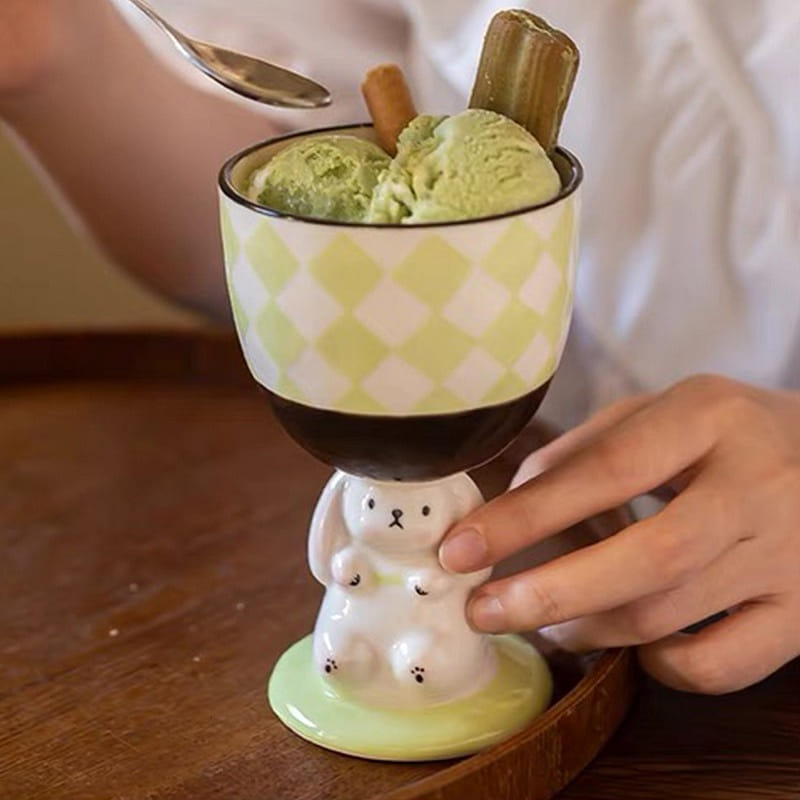 Novelty Bunny Cup Lovely Ceramic Mug Goblet Ideal Gifts-Green Diamond 1 個