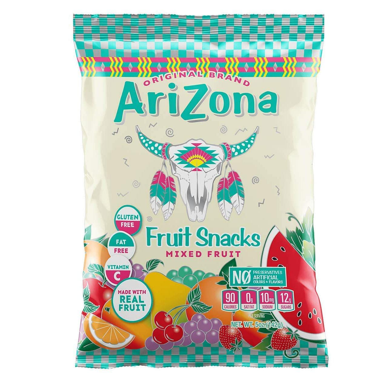 Arizona Fruit Snacks Gluten Free Mixed Fruit Gummy Chews 5 온스