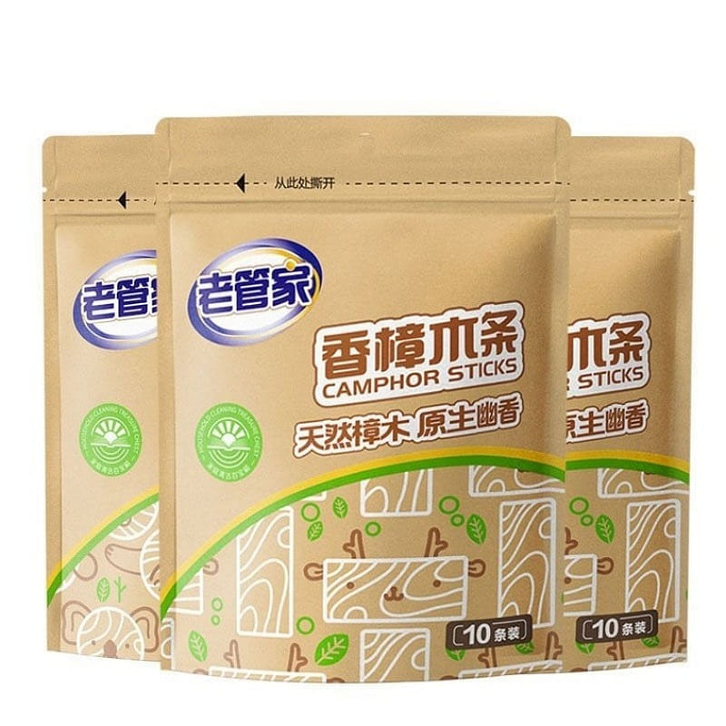 Camphor balls, non-toxic camphor wood strips, inse 3 ส่วน