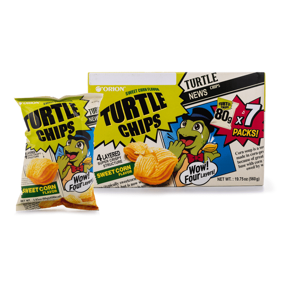 weee_snack_Orion Turtle Chip, Sweet Corn Flavor Family Pack 2.83 oz*7 pack