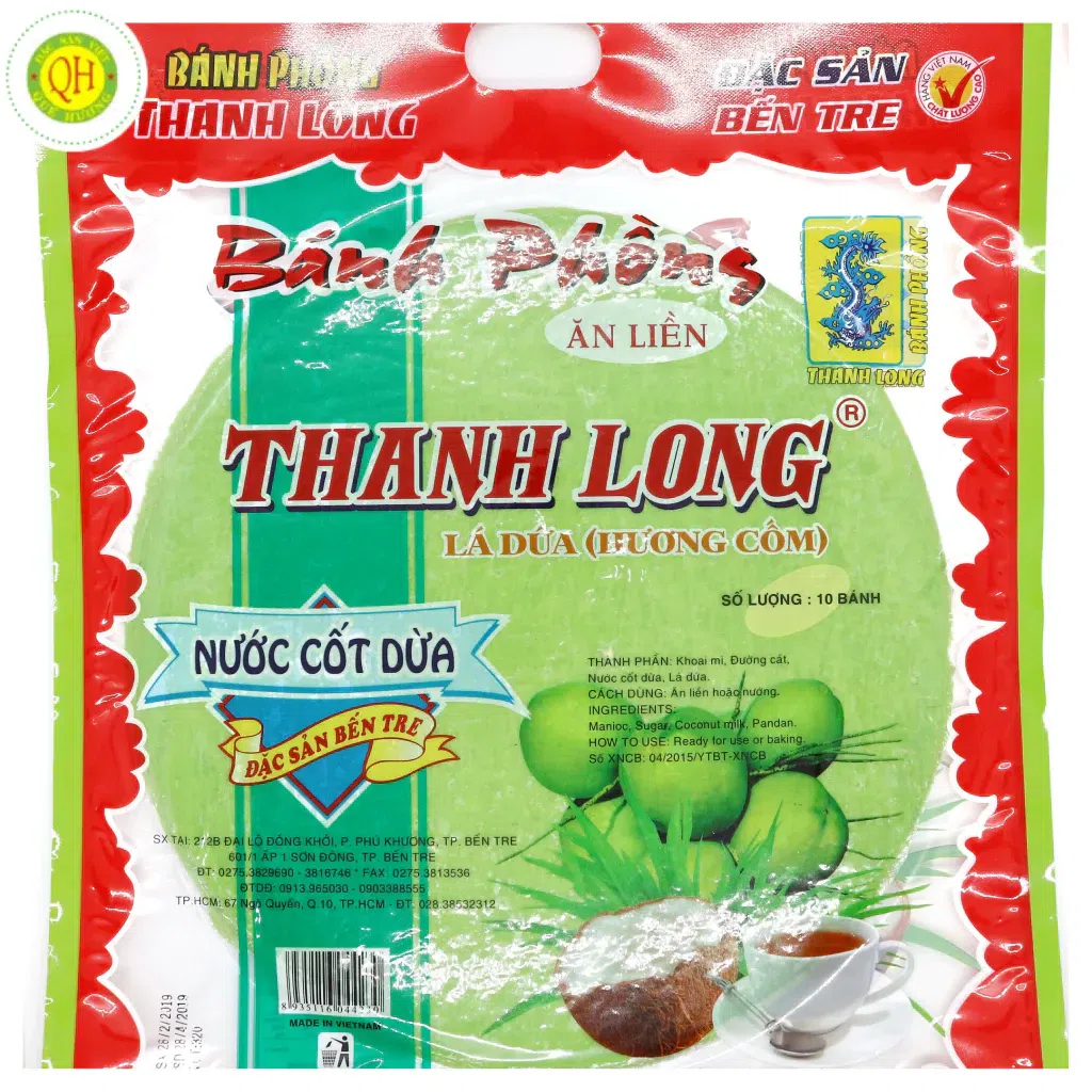 Thanh Long Pandan Rice Paper - Ben Tre Specialty 320 그램