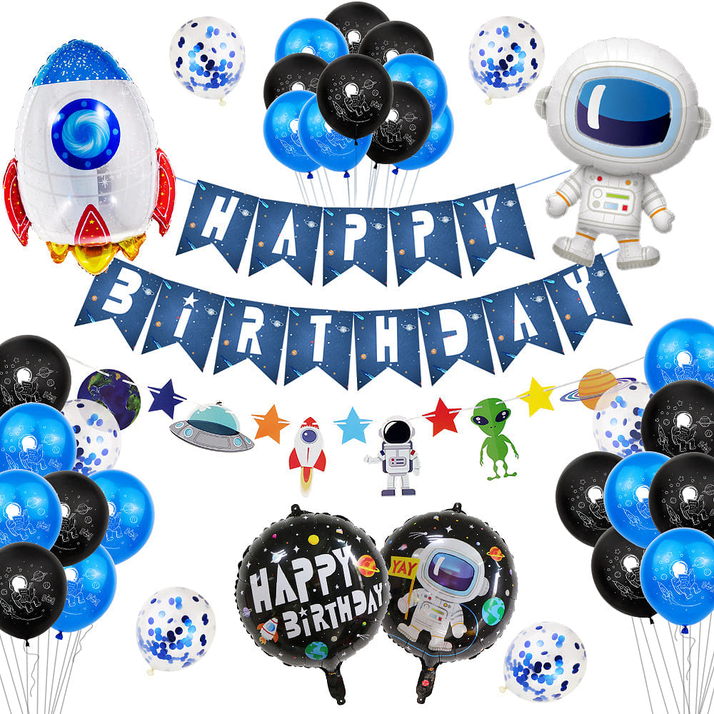 Outer Space Party Balloons Garland Kit Rocket Astronaut balloons Latex Balloons- Rocket Balloon Astronaut Balloon Space 1 each