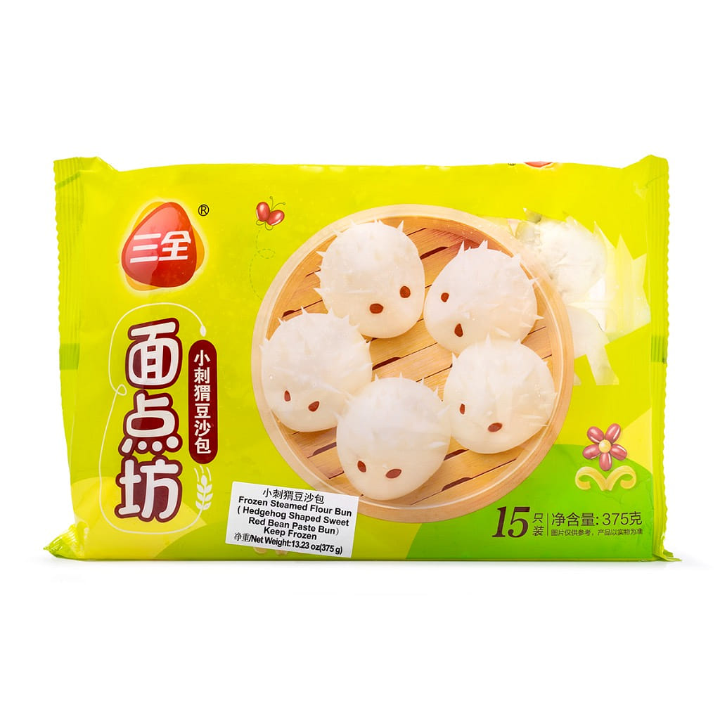 Sanquan Food Hedgehog-Shaped Red Bean Buns 15ct, Frozen 1 ส่วน