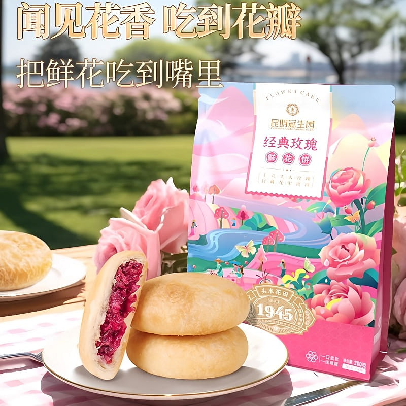 昆明冠生園·經典鮮花餅雲南特產300g 300 克