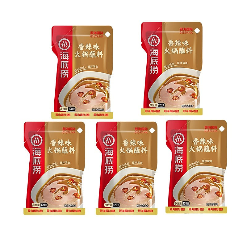 Haidilao hot pot spicy dipping sauce 120g*5 pack 600 g