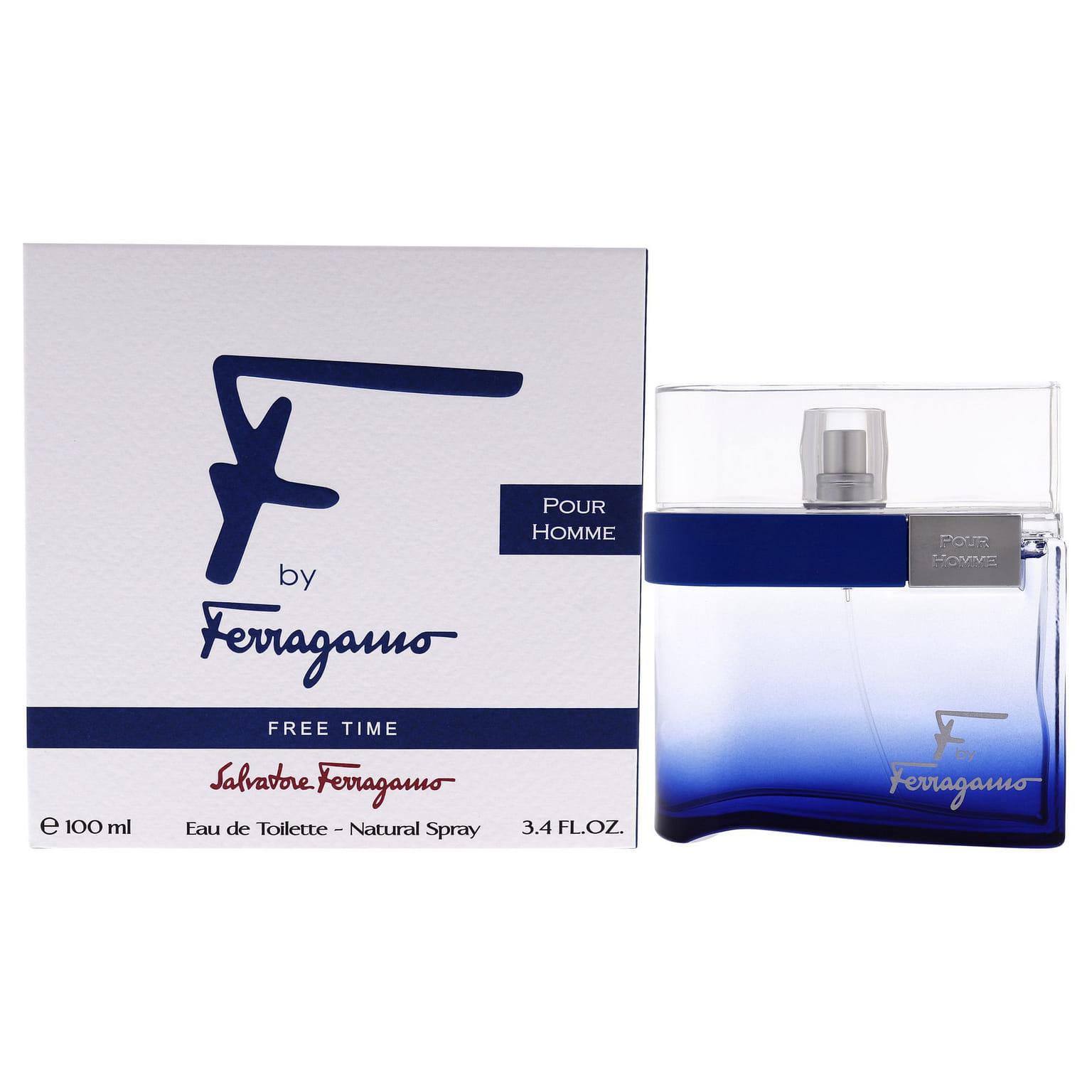 살바토레 페라가모의 남성용 F 바이 페라가모 프리 타임 오 드 투알렛 스프레이 (3.4oz) 3.4 온스