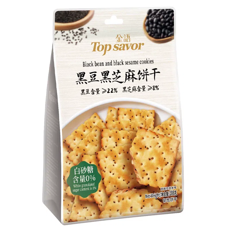 Jinyu Black Bean & Black Sesame Crackers, 208g*1 208 g