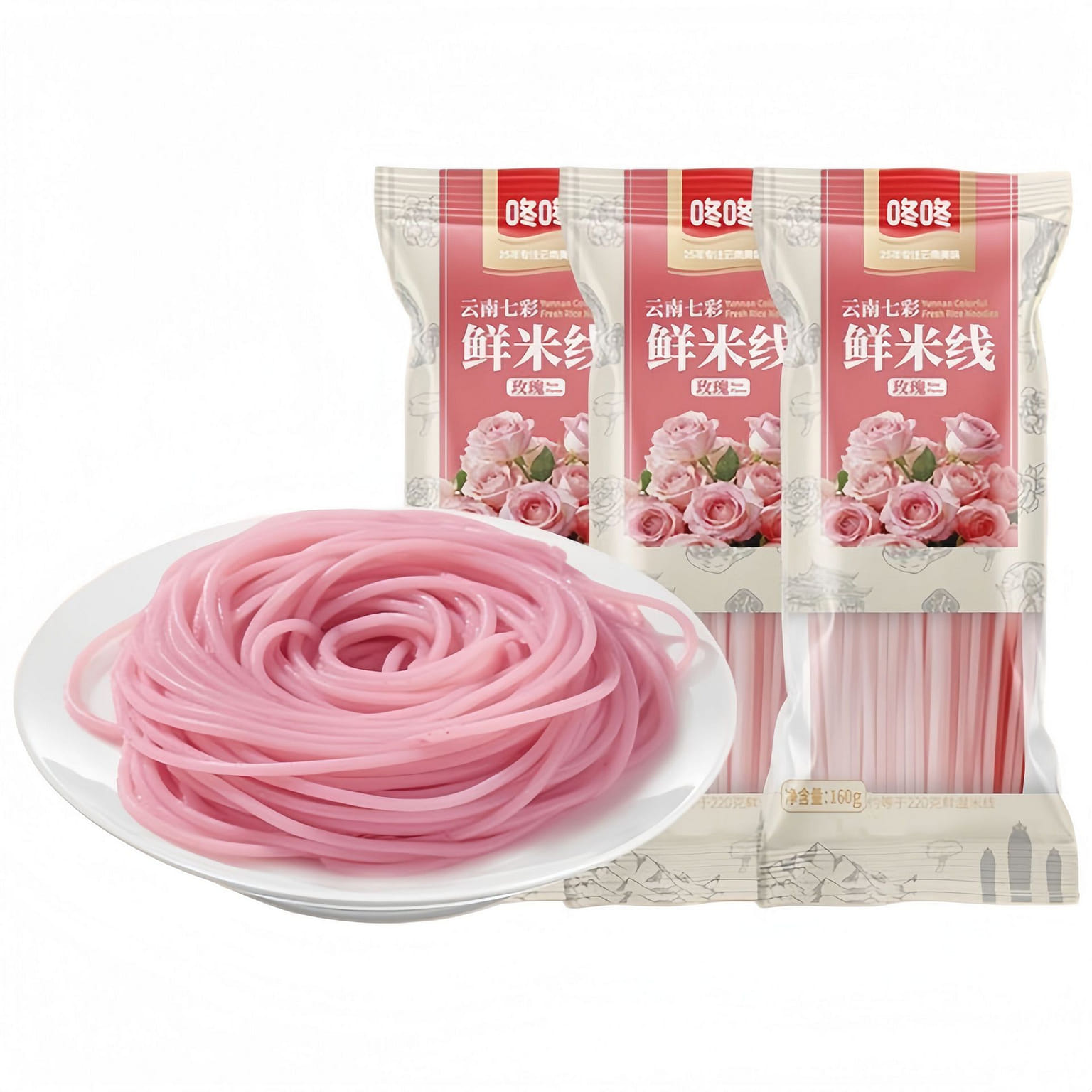 Rose-flavored rice noodles 160g*3 bags 480 g