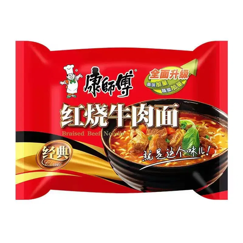 Master Kong instant noodles classic braised beef flavor 104g*1 bag 104 그램