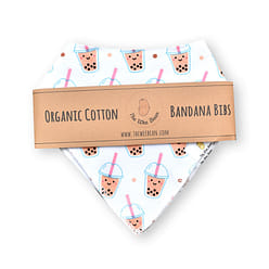 Organic Cotton Bandana Bib 2pcs Set - Boba + Egg Waffle 20 g