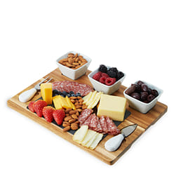 Acacia & Slate Cheese Board Set w/Ceramic Bowls by Twine Living® 1 份