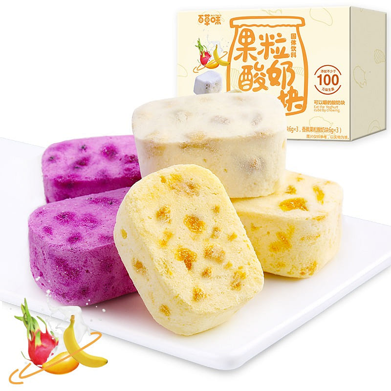 [Bai Cao Wei] Yogurt fruit block 1pc 54 그램