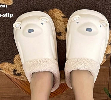 Polar Bear Waterproof Cotton Slippers 35-36 1 each