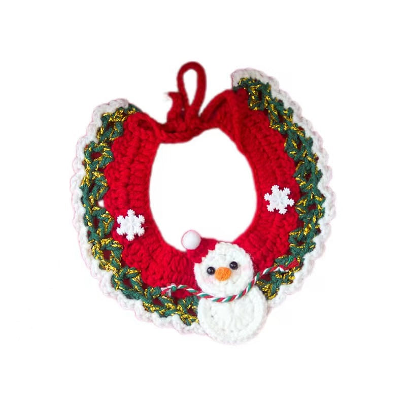 Christmas Pet Accessories Bib Pendant/Wool Decoration-B27 Snowman 1 개입