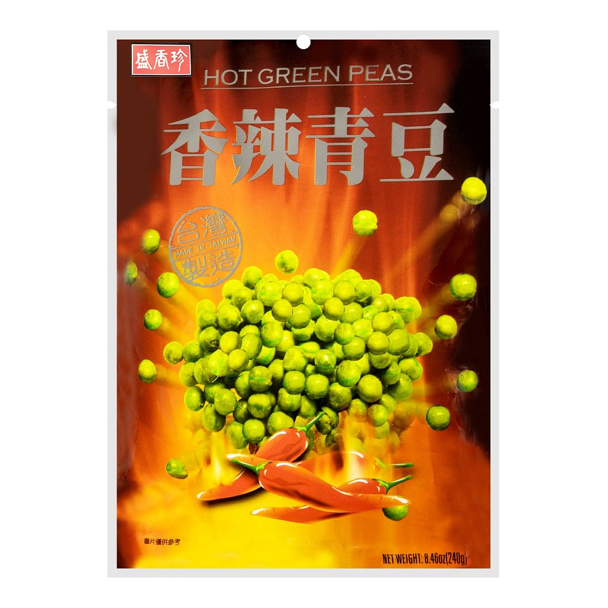 Taiwan Sheng Xiang Zhen Spicy Green Peas 240g 240 g