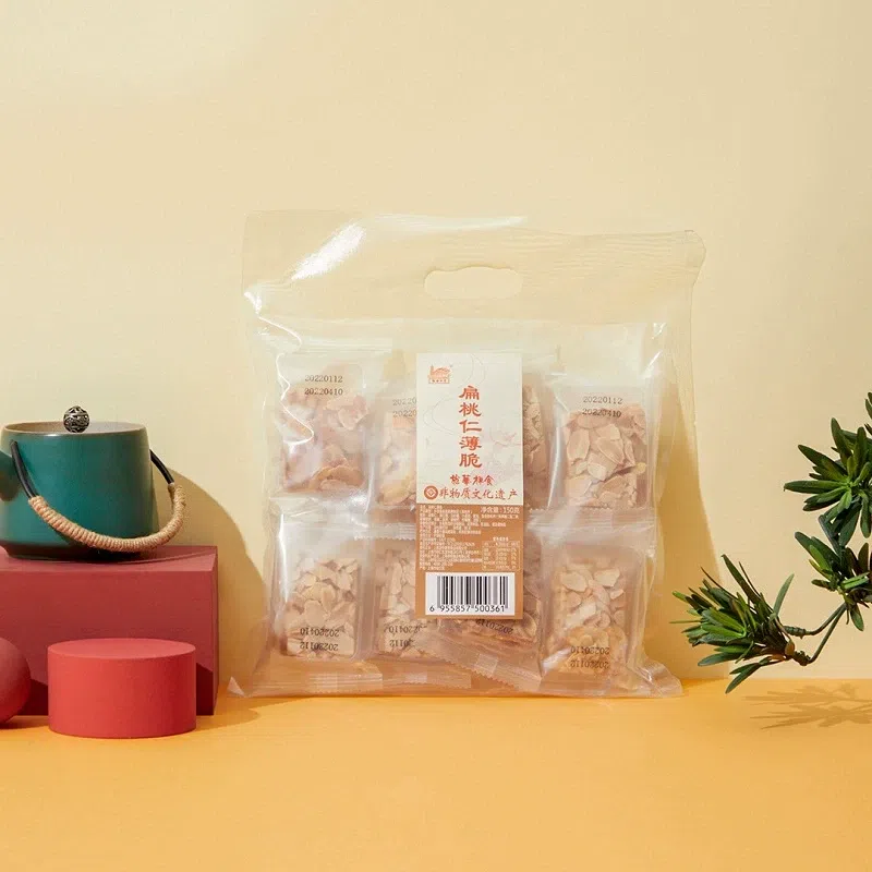 上海龍華素齋扁桃仁薄脆片150g袋裝 150 克