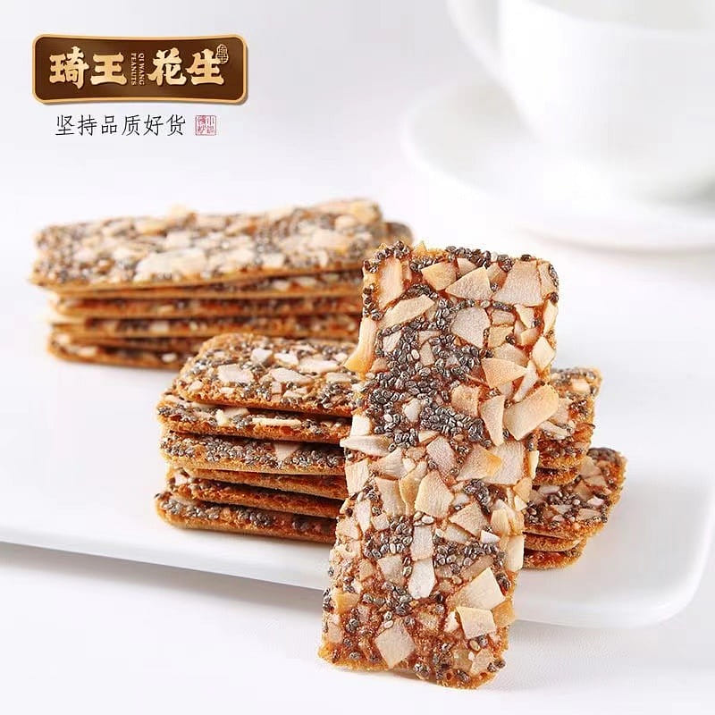 [Qi Wang] Chia Seed Coconut Crisp, 90g*2 180 กรัม