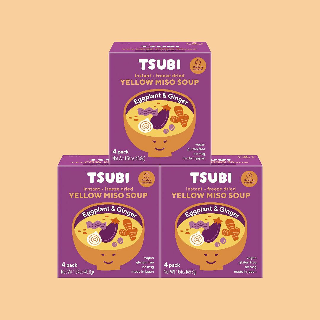 Yellow Miso with Eggplant & Ginger Pack of 12- 3 กล่อง