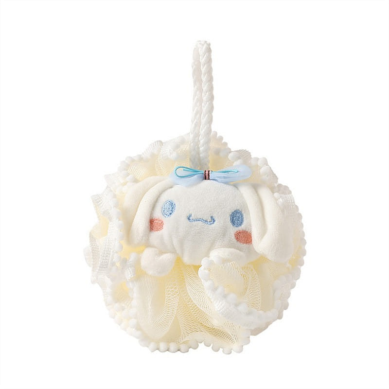 Cute Kids Cartoon Hairball Bath Flower Ball Soft Large Non-Loose -Cinnamoroll2Pc 1 ส่วน