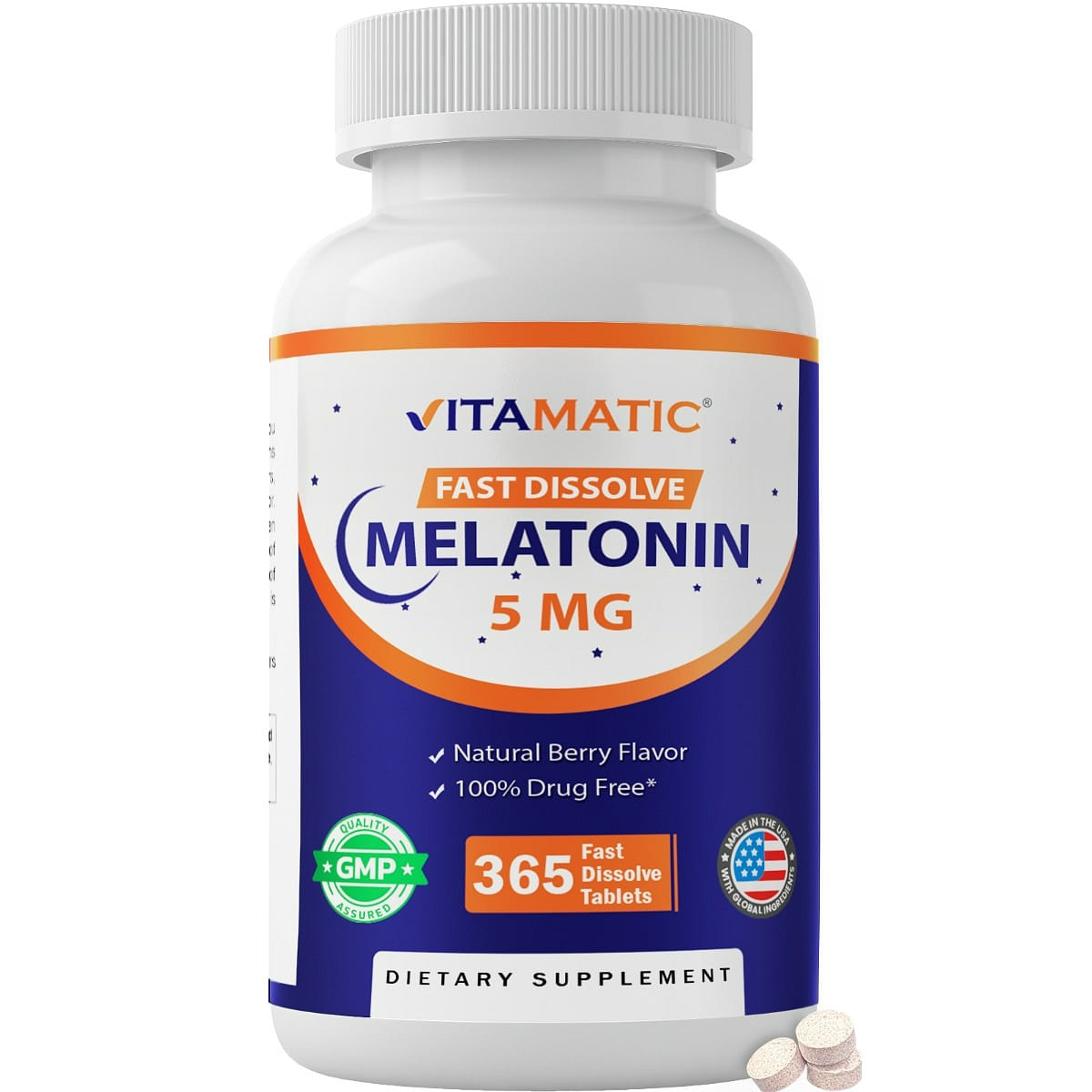 Melatonin 5 mg - 365 Fast Dissolve Tablets 1 개