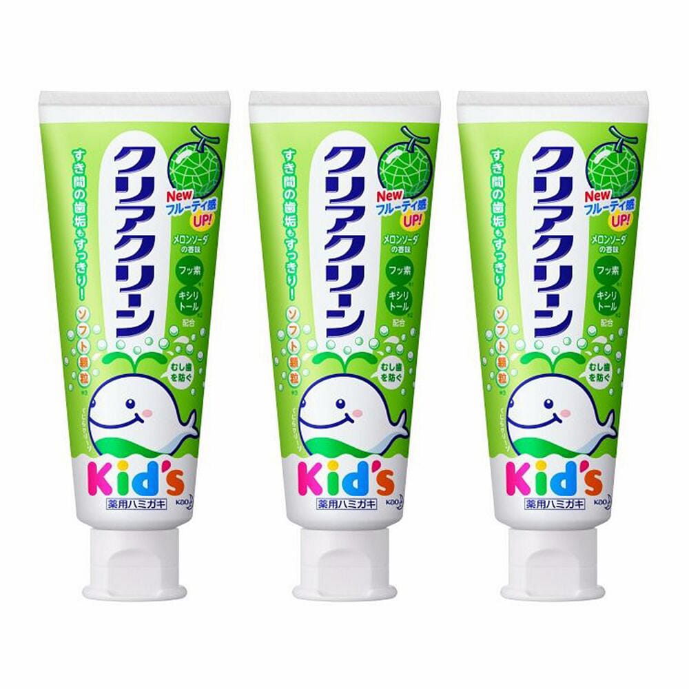 KAO Kids Toothpaste (Pack of 3) - Melon Soda 210 g