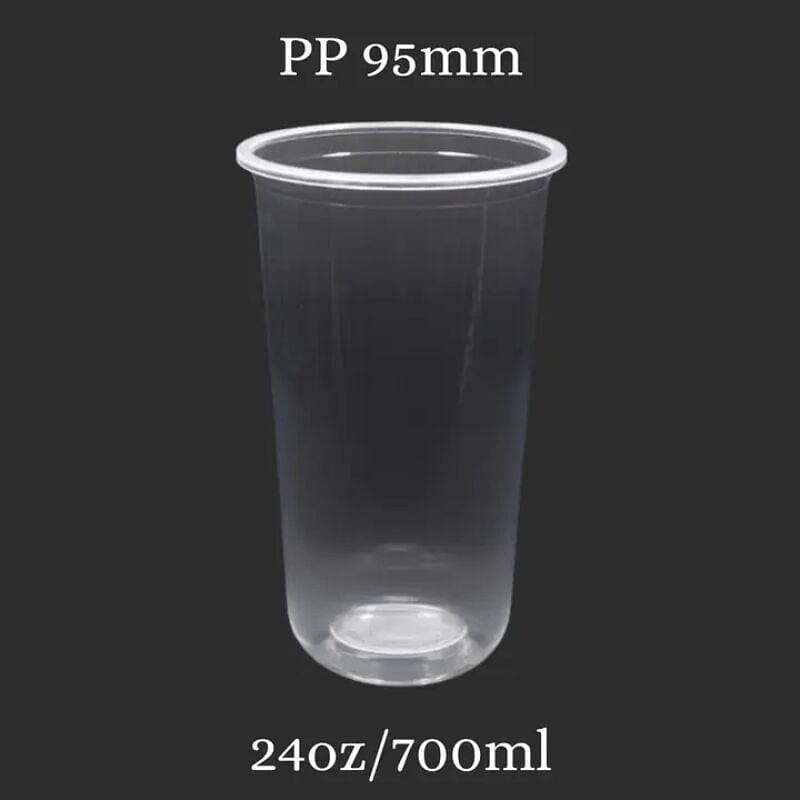 Disposable PET Plastic Cups 24oz 95mm (Pack of 50) 1 pack