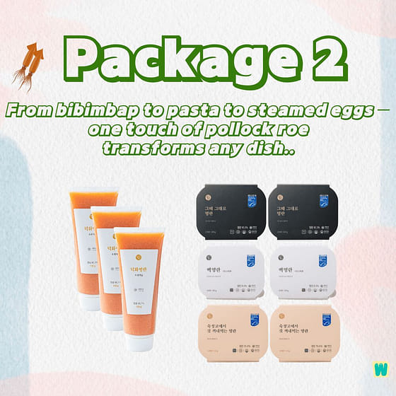 weee_frozen_Package 1: 프리미엄 덕화 명란 튜브 타입 + 시그니처 9 개입