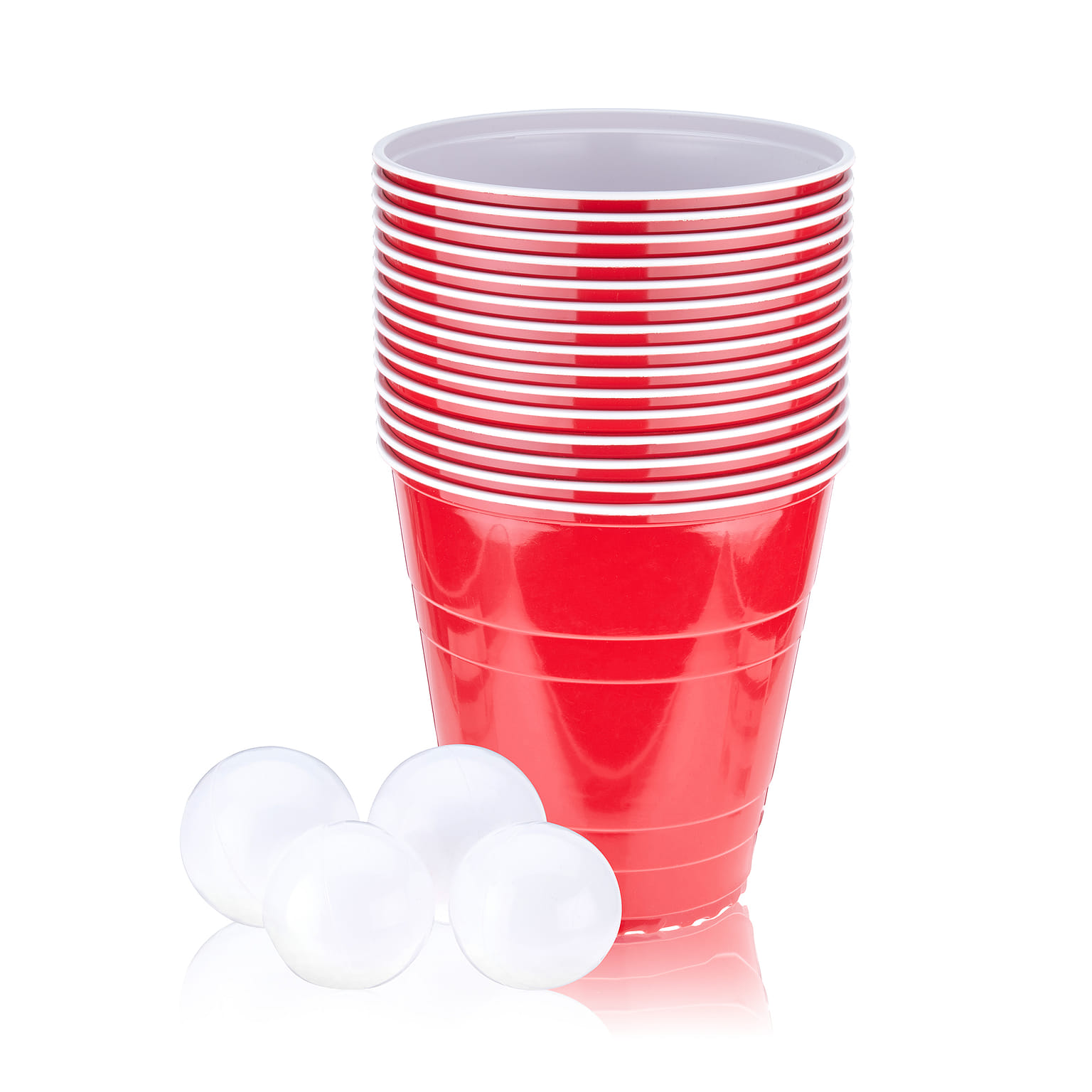 True XL Beer Pong Set with Jumbo Party Cups, Drinking Games for Adults, Each Cup is 110 ounces, Includes 20 Cups and 4 XL Pong Balls 110 온스