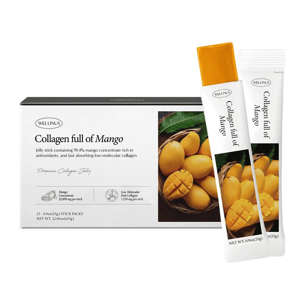 WELLINUS Collagen Jelly Mango, 25 Sticks (1 Box) 625 g