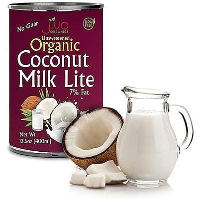 Jiva Organics Unsweetened Organic Coconut Milk - LITE, 13.5 oz tin 13.5 oz