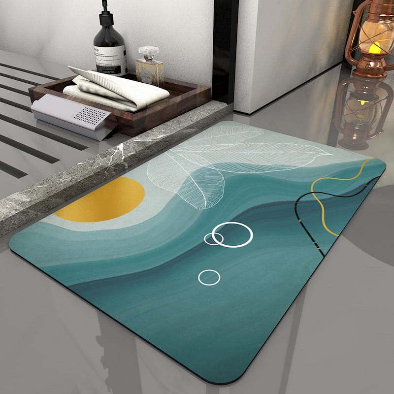 Super Absorbent Diatom Mud Bath Mat Non-Slip Quick Drying,Sunrise 60*40 1 개