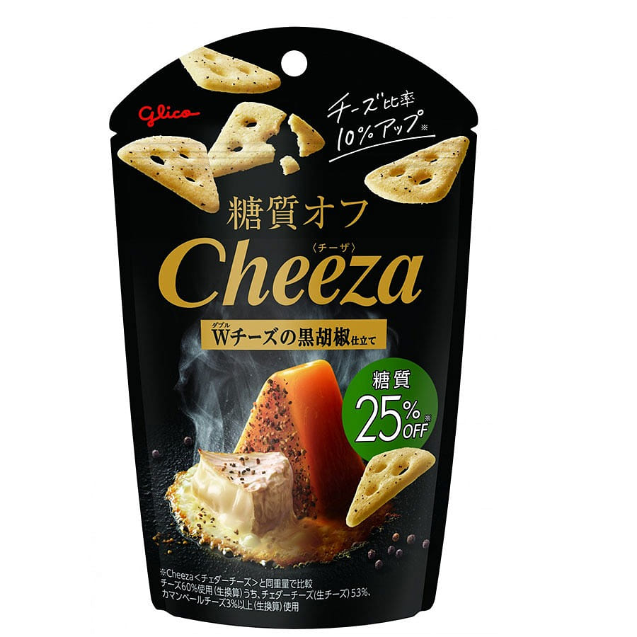 GLICO  Cheeza Black Pepper Cheese Flavored Crispy Triangle Crackers 1 케이스