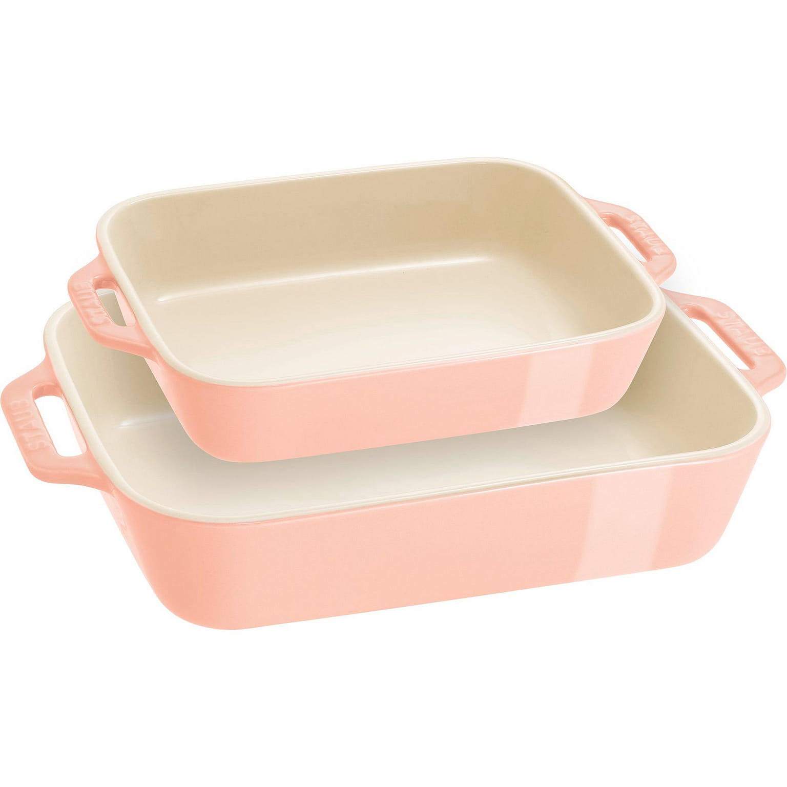 Staub Ceramic 2-pc Rectangular Baking Dish Set Macaron Pastel 2-pc / Pink 1 개
