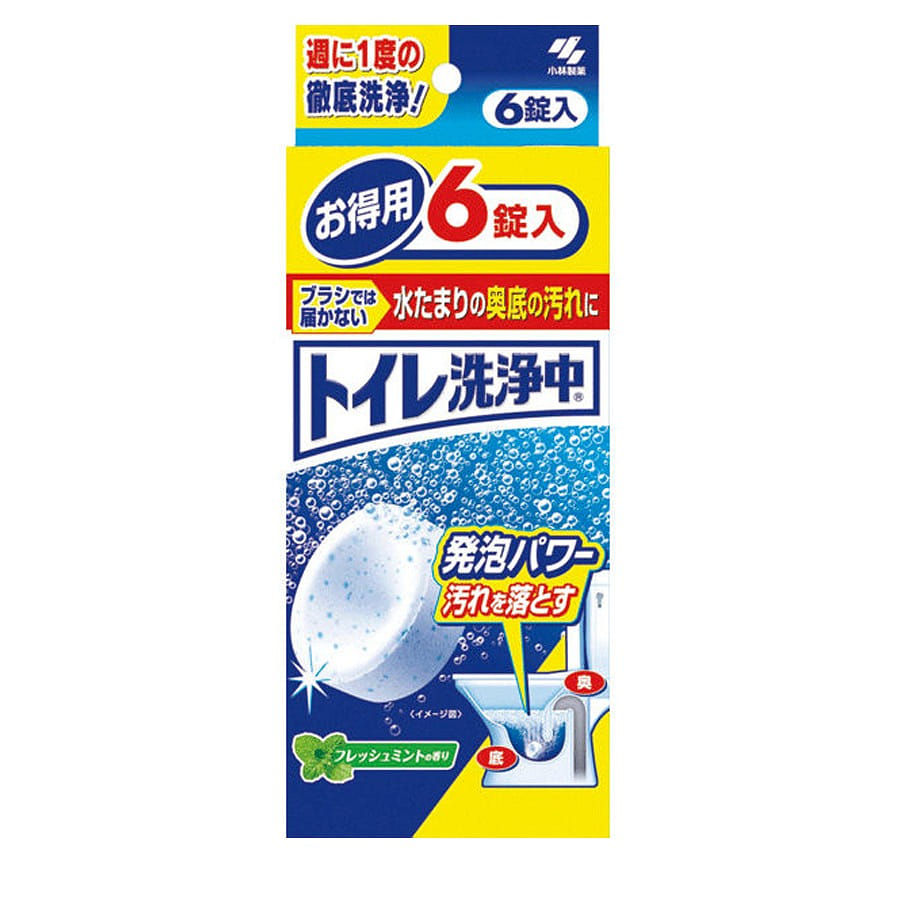 Bluelet Toilet Cleaner Fresh Mint Scent 6 Tablets 1 케이스