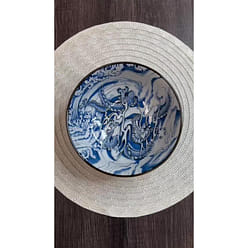 Mino Ware Japanese Wide Mouth Ceramic Bowl, Udon Ramen Noodle Soup Bowl, Dragon 28 oz